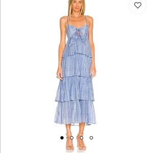 Saylor Jameela Midi Dress in Indigo